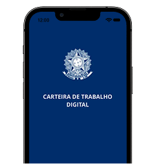 Tela do aplicativo Carteira de Trabalho Digital